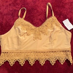 Yellow crop top